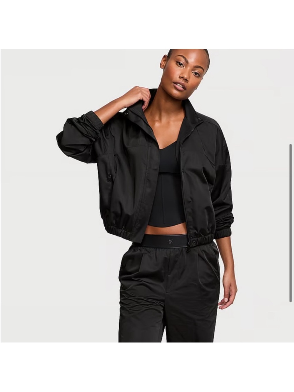 Victorias Secret Lux Glossy Sport Full Zip Jacket